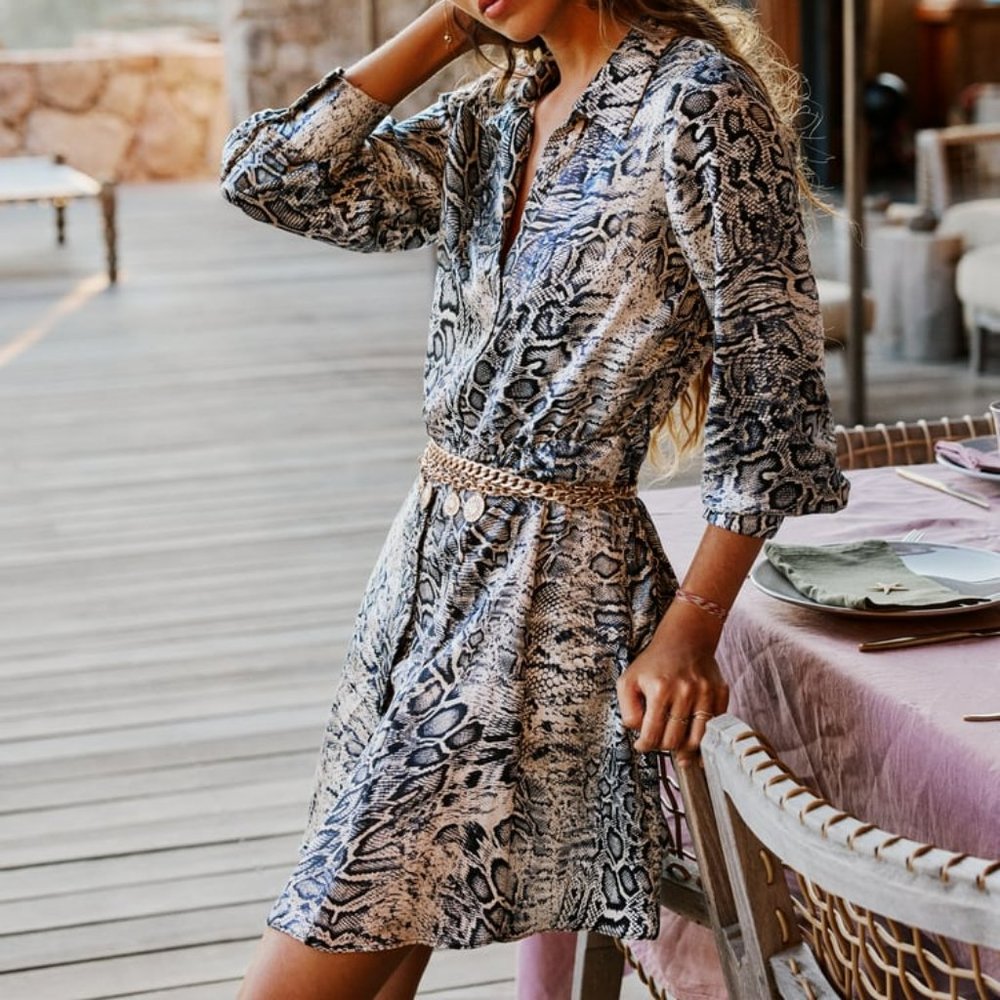 Zara Animal Print Mini Dress Size L, XL